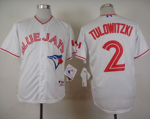 Blue Jays #2 Troy Tulowitzki White 2015 Canada Day Stitched MLB Jersey